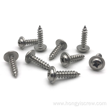 Round Washer Head Phillips Flat Tail Self-tapping Screw